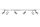 Spot de plafond 6 flammes GU10 118 cm chrome métal