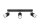 Plafonnier 3 flammes 45 cm noir chrome orientable