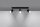Plafonnier 3 flammes 45 cm noir chrome orientable