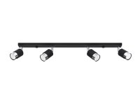 Projecteur de plafond noir chromé 81 cm de long,...