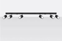Spot de plafond noir chromé 117 cm de long orientable