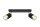 Spot de plafond noir or 30 cm allongé 2 flammes GU10