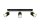 Spot de plafond métal noir or 3 flammes 45 cm de long