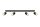 Spot projecteur 4 flammes allongé 81 cm noir or GU10