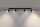 Spot projecteur 4 flammes allongé 81 cm noir or GU10
