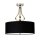 Plafonnier rond LED noir chrome IP44 Salle de bain