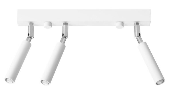 Spot de plafond métal 35 cm blanc orientable 3 flammes