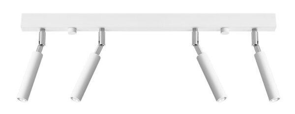 Spot de plafond blanc métal 60 cm de long 4-flamme G9