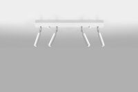 Spot de plafond blanc métal 60 cm de long 4-flamme G9