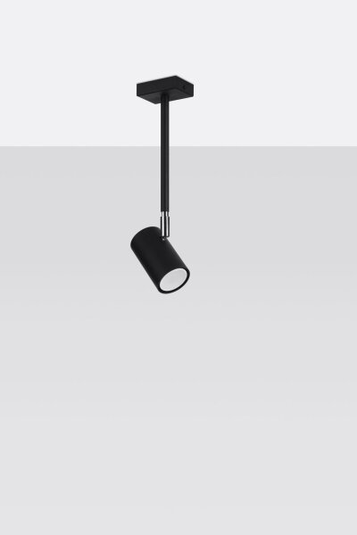 Plafonnier noir orientable métal GU10 H : 33 cm