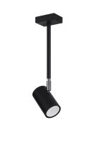 Plafonnier noir orientable métal GU10 H : 33 cm
