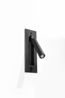 Applique Métal Noir ajustable H : 20 cm Lire G9