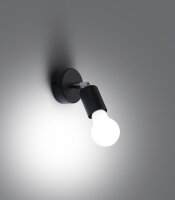 Spot Lampe murale noir rond Ø 8 cm petit pour E27