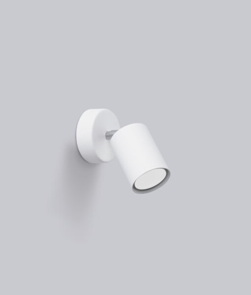 Spot Lampe murale blanc petit H : 18,5 cm ajustable GU10