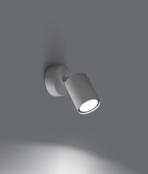 Spot Lampe murale blanc petit H : 18,5 cm ajustable GU10