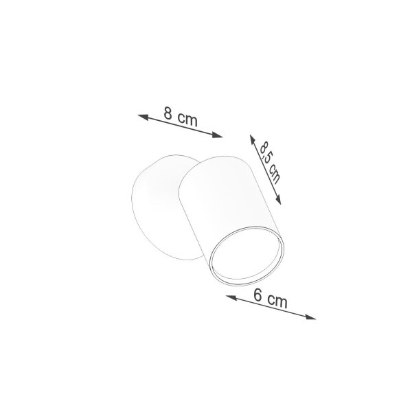 Spot Lampe murale blanc petit H : 18,5 cm ajustable GU10