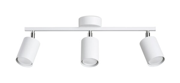 Spot de plafond GU10 3 flammes blanc métal orientable
