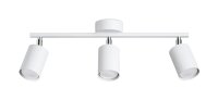 Spot de plafond GU10 3 flammes blanc m&eacute;tal orientable
