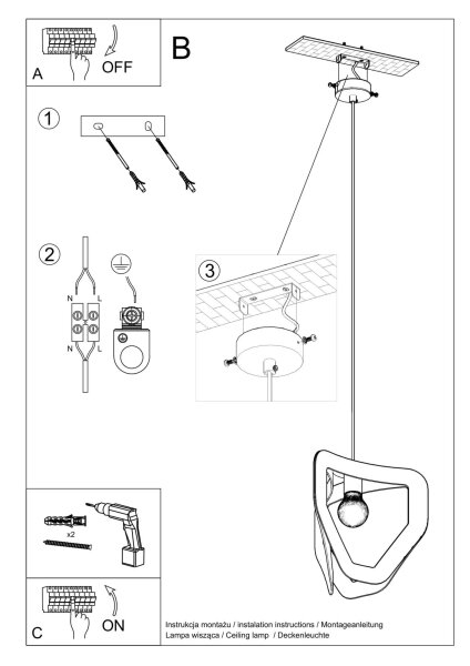 Lampe à suspendre moderne métal noir réglable E27