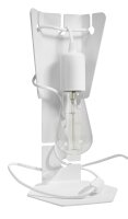 Lampe de table métal blanc 31 cm petit moderne...