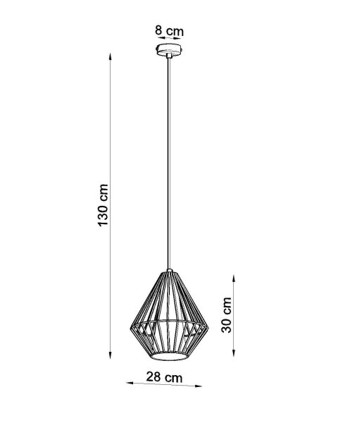 Lampe à suspendre Noir Blanc Géométrique Ø 28 cm Moderne E27