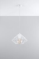 Lampe à suspendre Blanc Métal Fil...