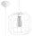 Suspension Blanc Métal Fil Ø 23 cm Rétro E27