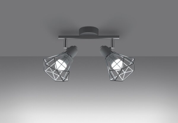 Spot de plafond blanc 31 cm de long réglable E27 métal
