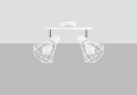 Spot de plafond blanc 31 cm de long réglable E27...