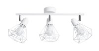 Spot de plafond 3 flammes E27 blanc 52 cm rétro...
