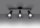 Spot de plafond noir rétro 3 flammes métal E27