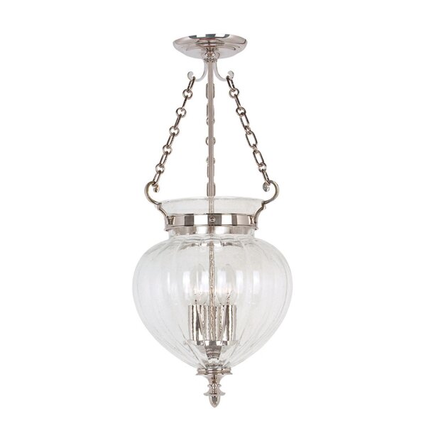 Plafonnier CANDELA 6 Nickel Ø28cm 3-flmg Lampe