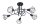 Plafonnier métal 58 cm de large Abat-jour filaire noir