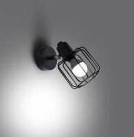 Applique murale noire orientable petite Retro E14