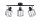 Spot de plafond noir métal rétro design 48 cm de long