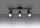 Spot de plafond noir métal rétro design 48 cm de long