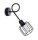 Applique noire métal rétro E14 abat-jour cage TISTA