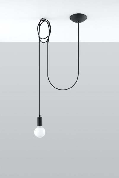 Flexible Lampe à suspendre Noir max. 3 m E27 flexible