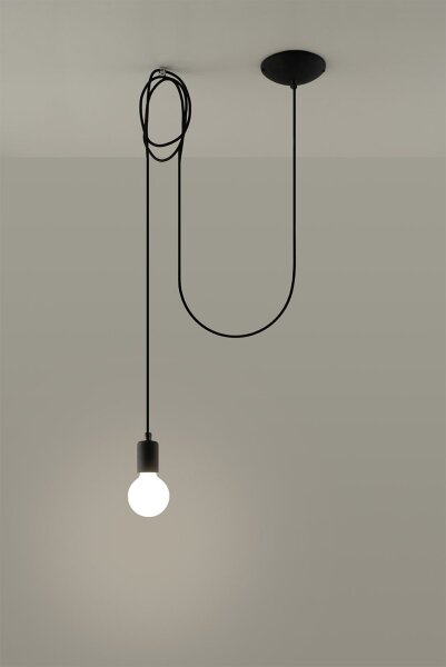 Flexible Lampe à suspendre Noir max. 3 m E27 flexible