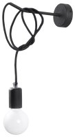 Applique noire ajustable H : jusquà 1 m E27