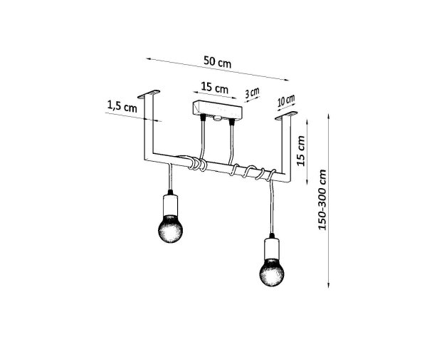 Lampe à suspendre noire réglable jusquà 150 cm E27