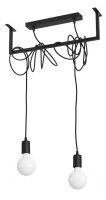 Lampe à suspendre noire réglable...