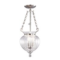 Plafonnier CANDELA 6 en nickel Ø22cm Salon