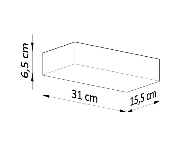 Applique carrée 31 cm de large Céramique à peindre Blanc