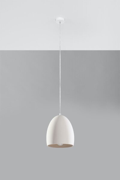 Suspension Blanc Ø 30 cm Céramique à peindre E27 TEVEL