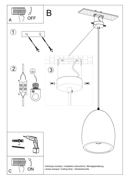 Suspension Blanc Ø 30 cm Céramique à peindre E27 TEVEL