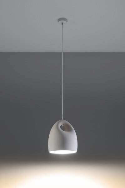 Suspension Blanc Céramique Ø 25 cm à peindre E27