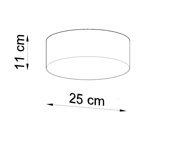 Plafonnier plat rond Ø 25 cm Gris E27 faible éblouissement