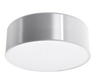 Plafonnier plat rond &Oslash; 25 cm Gris E27 faible...