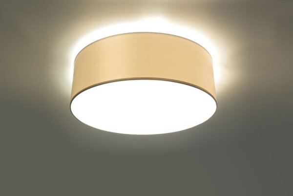 Plafonnier blanc rond plat Ø 25 cm faible éblouissement E27